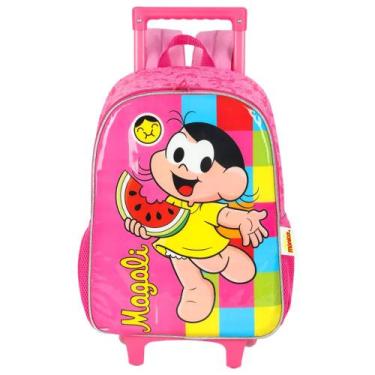 Imagem de Mochila De Rodinhas Escolar Infantil Turma da Mônica Magali, Rosa