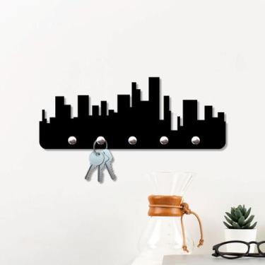 Imagem de Porta Chaves de Parede MDF Organizador Decorativo Moderno - SIDLAR MÓV