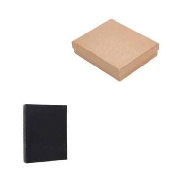 Imagem de 16 Peças De Caixas De Joias De Papelão Kraft, 2,75x2,75x1 Polegadas, P