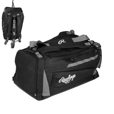 Imagem de Rawlings | Mochila Hyrbid MACH/Bolsa de equipamento de viagem | Beisebol e softball | Preta