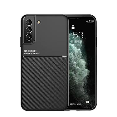 Imagem de Kepuch Mowen Capa para Samsung Galaxy S22 5G - Case Placa de Metal Embutida para Samsung Galaxy S22 5G - Preto