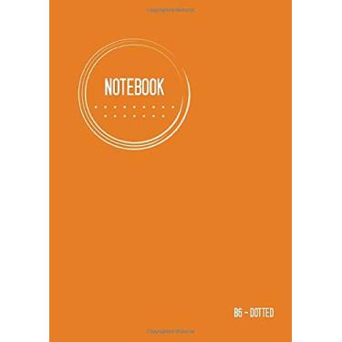 Imagem de Caderno pontilhado B6: Caderno de diário laranja, design de círculo legal, matriz de grade de pontos, viajante, pequeno, capa macia, páginas numeradas, sem sangramento (diários pontilhados B6)