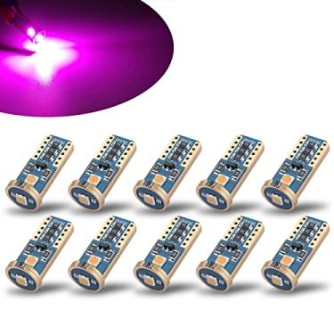 Imagem de iBrightstar Cunha extremamente brilhante T10 168 194 lâmpadas LED para interior de carro cúpula mapa porta cortesia luzes de placa de licença, roxo