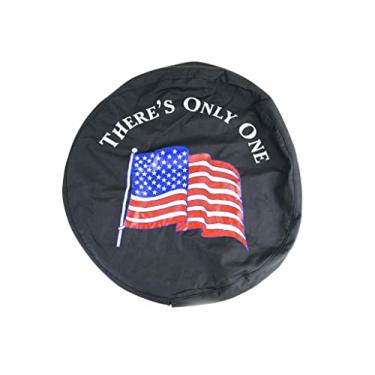 Imagem de Mopar Capa de pneu sobressalente com logotipo da bandeira americana Jeep - 82207714AC