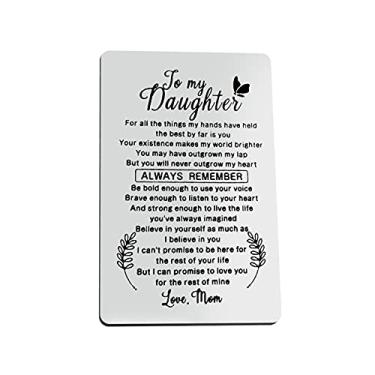 Imagem de Xiahuyu Presentes de aniversário de filha da mãe cartão de carteira gravado para filha presentes de formatura presentes de aniversário de Natal para filha presentes de casamento dia das mães presente