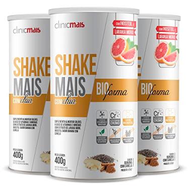 Imagem de Kit 3 Shake Bioforma com Chia Clinic Mais Banana com Canela 400g