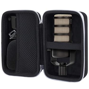 Imagem de co2CREA Capa rígida de substituição para microfone de podcast dinâmico cardioide Rode PodMic, Preto/bahama p, Clássica