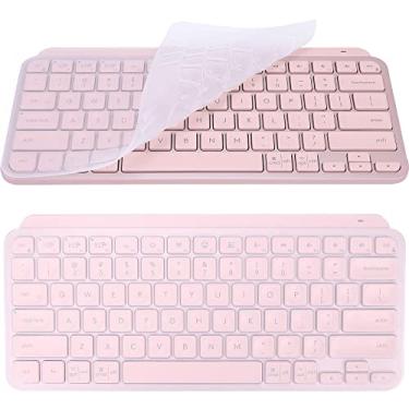Imagem de co2CREA Capa macia compatível com teclas Logitech MX Mini teclado minimalista iluminado sem fio