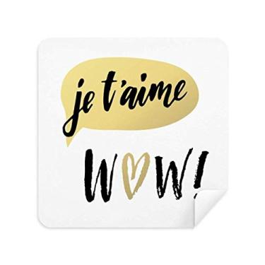 Imagem de Je T'Aime I Love You Quote Style Pano de limpeza de tela tecido de camurça 2 peças