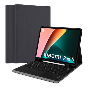 Imagem de Capa Case C/ Imã + Teclado C/ Touch Para Xiaomi Pad 5 / Pro Flip Capa Executiva Book + Teclado Bluetooth Com Touchpad