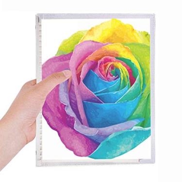 Imagem de Caderno de flores lésbicas gay arco-íris LGBT folha solta diário recarregável artigos de papelaria