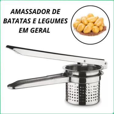 Imagem de Espremedor De Batatas E Amassador De Legumes Em Aço Inox - Fratelli