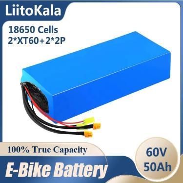 Imagem de Liitokala 60v ebike bateria 20ah 30ah 40ah 50ah bateria de íon de lítio bateria de bicicleta