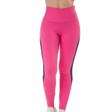 Imagem de Calça Legging Leg Com Detalhe Esportiva Com Tela Lateral Para Academia