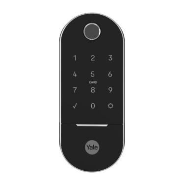 Imagem de Fechadura Digital LIA Rolete Cromo - biometria senha chave - YALE