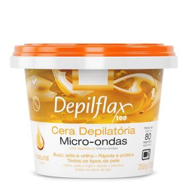 Imagem de cera depilatoria micro-ondas depilflax rapido e pratico 200g Buço, axi