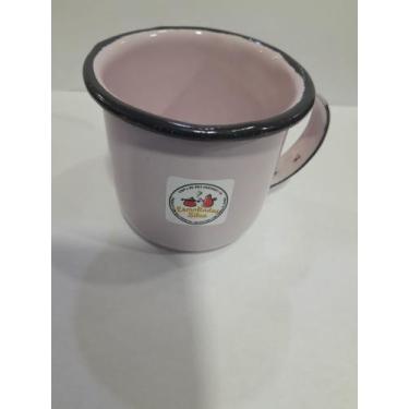 Imagem de Canequinha esmaltada- Rosa bebe- 160ml - esmaltado silva