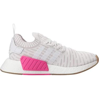 Imagem de adidas Originals Tênis de corrida feminino NMD_r2 Pk W, Branco/Branco/Rosa choque, 11
