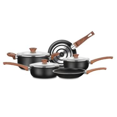 Imagem de Jogo de Panelas Ceramic + Revestimento Antiaderente Cerâmico 5 Peças n