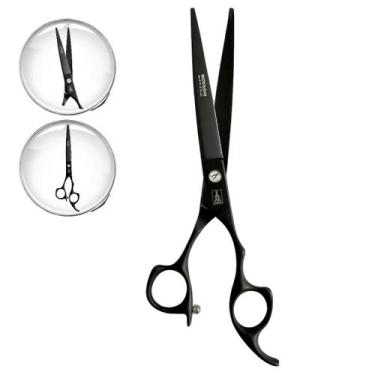 Imagem de Tesoura Para Cortar Cabelo Mofashi Fio Laser 7.0 Polegadas,  Preto