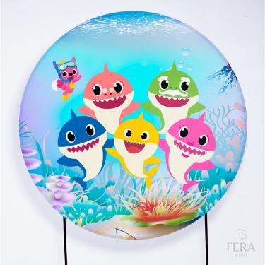 Imagem de Painel Decorativo para Festa 1,80x1,80 metros Vesti Fácil com Elástico Baby Shark - Fera Print