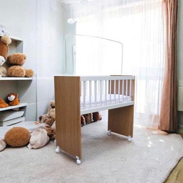 Imagem de Mini Berço Moisés Ambiente Alegria Branco Amadeirado com Colchão – Veronez