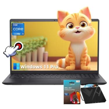 Imagem de Laptop Dell Inspiron 15 2024 para trabalho e estudo, tela FHD de 15,6 polegadas de 120 Hz, AMD Ryzen 5-5500U (6 núcleos), 8 GB de RAM, SSD de 512 GB, placa de vídeo AMD Radeon, webcam HD, Wi-Fi,