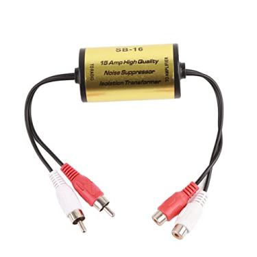 Imagem de Estink Ground Loop Noise Isolator Amplifier Noise Filter Audio Hum Eliminator Com Fio de Sinal de Cobre para o Carro Audio Home Stereo System