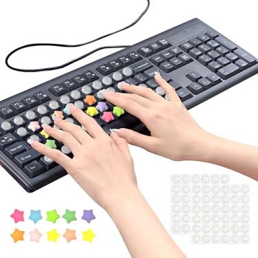 Imagem de Capa de teclado para unhas longas, adesivos de teclado de unhas longas, bom kit de capa de teclado de unha longa, adesivos de silicone para teclado de proteção de unhas para digitação de teclado, para
