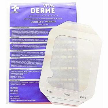 Imagem de Curativo Filme Transparente 10cm x 12cm Vitalderme Kit com 10 Unidades