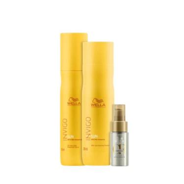 Imagem de Wella Sun Sh 250ml + Leave-in 150ml + Oleo Light 30ml - Wella profissi