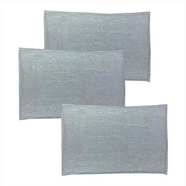 Imagem de Kit 3 Tapete Microfibra Seca Rápido Macio Box Canto Banheiro - Multiar