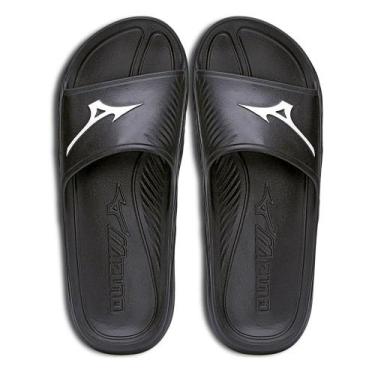 Imagem de Chinelo Slide Unissex Mizuno Enerzy EVA Preto/Branco, Preto, 37