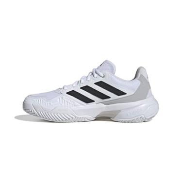 Imagem de adidas Courtjam Control 3 Tênis masculino, Branco/Preto/Cinza, 48