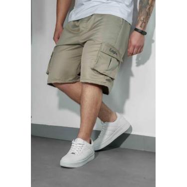 Imagem de Bermuda Cargo Corta Vento Hunter Masculina 5 Bolsos Caqui, Caqui, G