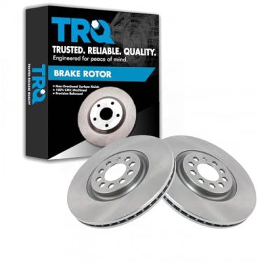 Imagem de TRQ Conjunto de par de rotores de freio a disco dianteiro para 2000-2003 VW Golf / 2004-2005 VW Jetta/Audi TT 2000-2006 / Audi TT Quattro 2000-2006/modelos com L4 1.8L Turbo somente