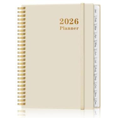 Imagem de Agenda 2026 para mulheres e homens - Agenda mensal e semanal de janeiro de 2026 a dezembro de 2026, planejamento estudantil com 12 abas para material escolar de escritório, bolso interno, 21,6 cm x 28