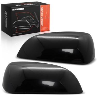 Imagem de A-Premium 2 peças de tampas de espelho retrovisor do lado do motorista e do passageiro - Compatível com Subaru Outback Legacy 2015-2017, Impreza XV, Crosstrek, XV Crosstrek, WRX - Preto liso, com furo