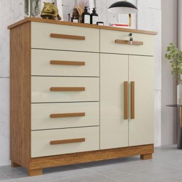 Imagem de Cômoda 02 Portas 06 Gavetas E 01 Chave Itália Com Sapateira - Tudo De 