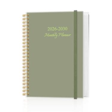 Imagem de Agenda mensal 2026-2030, calendário de cinco anos de setembro de 2025 a dezembro de 2030 com encadernação espiral, bolso interno, fecho elástico, agenda de 64 meses para casa | escola | escritório