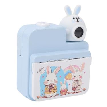 Imagem de POENVFPO Câmera de Impressão Instantânea 1080P 32MP Câmera Digital Infantil Com Canetas Coloridas Cordão Papel para Impressão Cartão de 128 GB Bateria de 800mAh para Meninos e Meninas, Material ABS