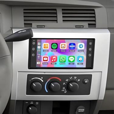 Imagem de Rádio estéreo de carro para Dodge Dakota 2005-2011 com CarPlay Android Auto, rádio HD com tela sensível ao toque de 7 polegadas Android 14 AHD, câmera/GPS/MIC 2 GB + receptor de rádio de carro de 32