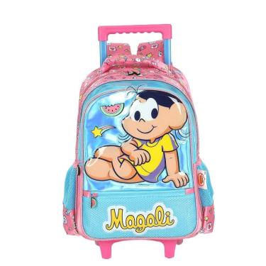 Imagem de Mochila de Rodinhas Luxcel Turma da Mônica Relevo Azul