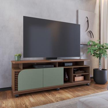 Imagem de Bancada Jurere 180cm 2 Portas De Giro - Ssx Multicoisas Cor Amendoa/hortelã