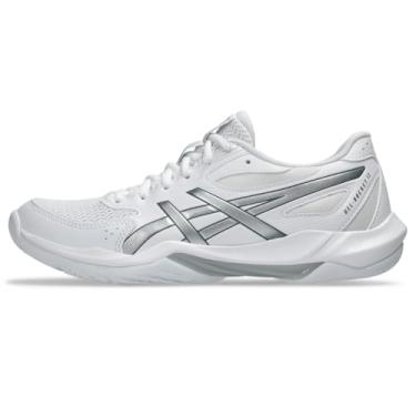 Imagem de ASICS Tênis feminino de vôlei Gel-Rocket 12, Branco/prata pura, 41