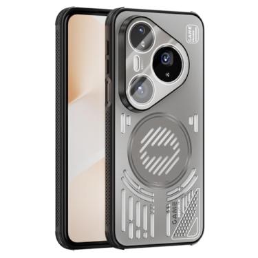 Imagem de LTLMYDAM Capa de metal para Huawei Pura 80 Ultra/80 Pro/80Pro+/80, capa magnética oca de alumínio de aviação dissipação de calor capa de proteção de lente fria, prata, 80 Pro+