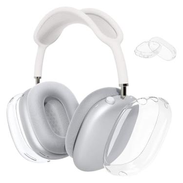 Imagem de MOLOPPO Capa para fones de ouvido AirPods Max, película de TPU transparente e macia antiarranhões, acessórios transparentes, capa ultra protetora para Apple para AirPods Max (2024/2020), transparente