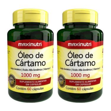 Imagem de Kit 2 Óleo de Cartamo 1000mg com 60 Capsulas Maxinutri-Unissex