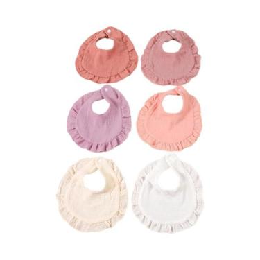 Imagem de Conjunto De Babadores De Algodão Muslin Para Bebês, Cor Sólida, Confor