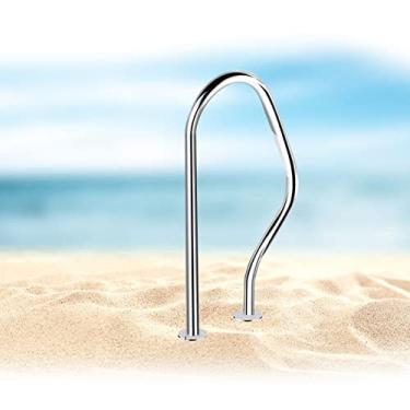 Imagem de KIDYBO Trilho de piscina para escada de piscina e acessórios de montagem completos, trilho de fácil montagem manual, corrimão de piscina para entrada na piscina